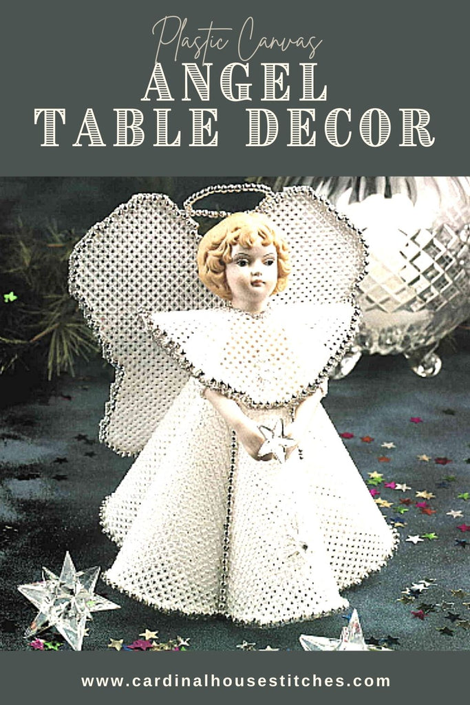 plastic canvas pattern angel of the stars table decor