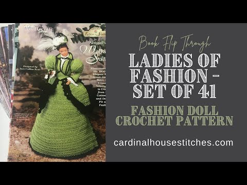 Vintage Fashion Doll Crochet Pattern: Ladies of Fashion Series SET of 41 pattern booklets! Crocheted from size 10 cotton thread and designed to fit any 11-1/2" fashion doll.