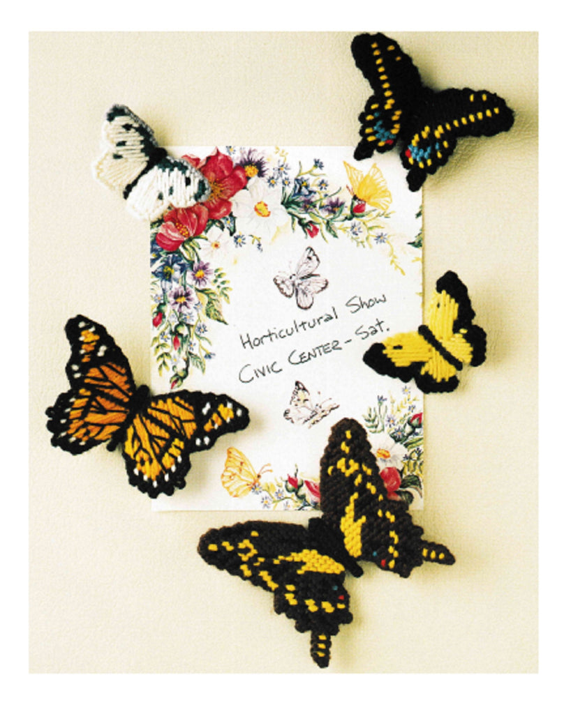 Butterfly Magnet Needlepoint Fridgies 10-Mesh Plastic Canvas Pattern